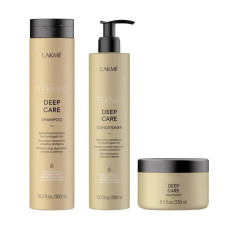 Lakme,  Tkn Retail Pack Deep Care: Shampoo 300 ml + Conditioner 300 ml + Treatment 250 ml