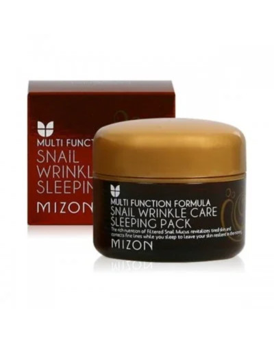 Mizon, Snail Wrinkle Care Sleeping Pack 80 мл, 8809743540635